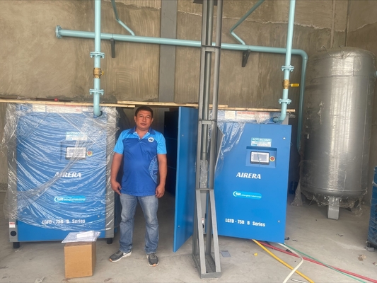 30% エネルギー節約 75kw/100hp VSDスクリューコンプレッサー 7-15bar